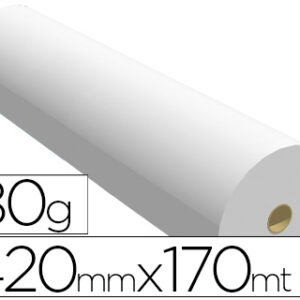 Papel reprografia ppc para plotter 420mmx170mt 80gr