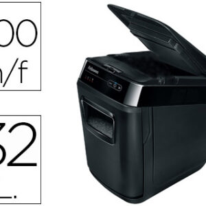 Destruidora de documentos fellowes automax 200c automatica capacidade de corte 200 folhas destroi agrafes e cartoes