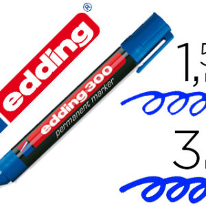 Marcador edding permanente 300 azul ponta redonda 1