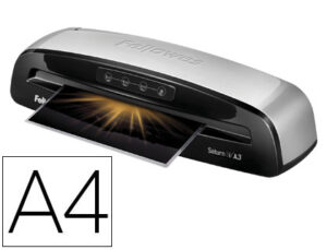 Plastificadora fellowes saturn 3i din a4 2 rolos sistema anti encravamento ate 125 microns