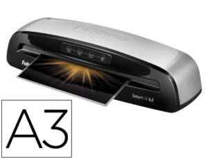 Plastificadora fellowes saturn 3i din a3 2 rolos sistema anti encravamento ate 125 microns
