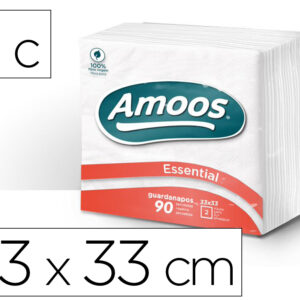 Guardanapo celulose amoos 33x33 cm 2 folhas pack de 100 unidades - T622004