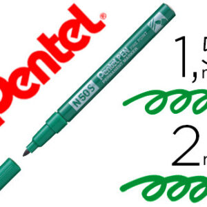 Marcador pentel n50s permanente cor verde 1