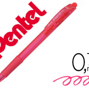 Esferografica pentel retratil bx417 cor rosa