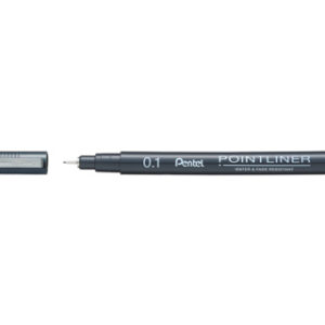 Marcador pentel pointliner com tinta pigmentada cor preto ponta de 0