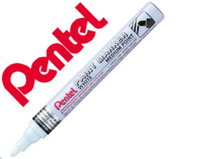 Marcador pentel permanente mmp10-w branco para pinturas decorativas ponta grossa