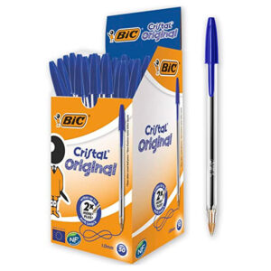 Caixa de Esferográficas 50 unid bic cristal azul