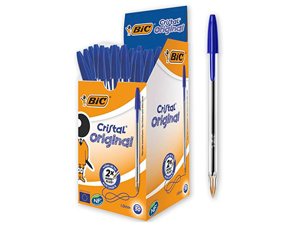 Caixa de Esferográficas 50 unid bic cristal azul Caixa de Esferográficas 50 unid bic cristal azul