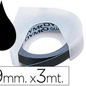 Fita dymo 3d 9mm x 3mt preta