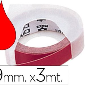 Fita dymo 3d 9mm x 3mt vermelha