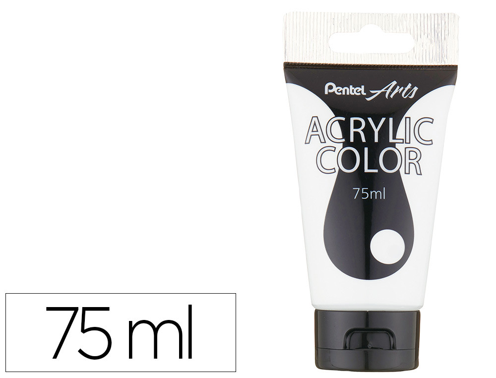 Tinta acrilica pentel em tubo de 75 ml cor branco Tinta acrilica pentel em tubo de 75 ml cor branco