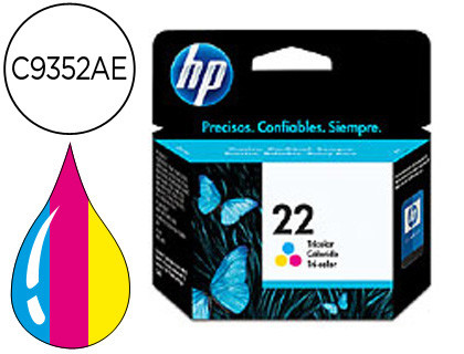Tinteiro hp c9352ae 22 tricolor Tinteiro hp c9352ae 22 tricolor