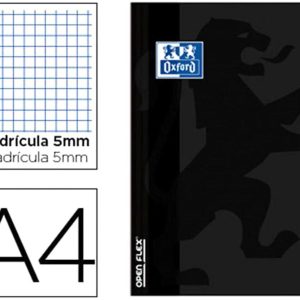 CADERNO AGRAFADO A4 OPENFLEX 48F QUADRICULADO PRETO