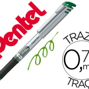 Roller pentel bl17 energel ponta metal verde
