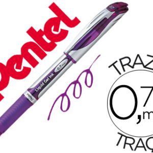 Roller pentel bl57 energel ponta metal violeta