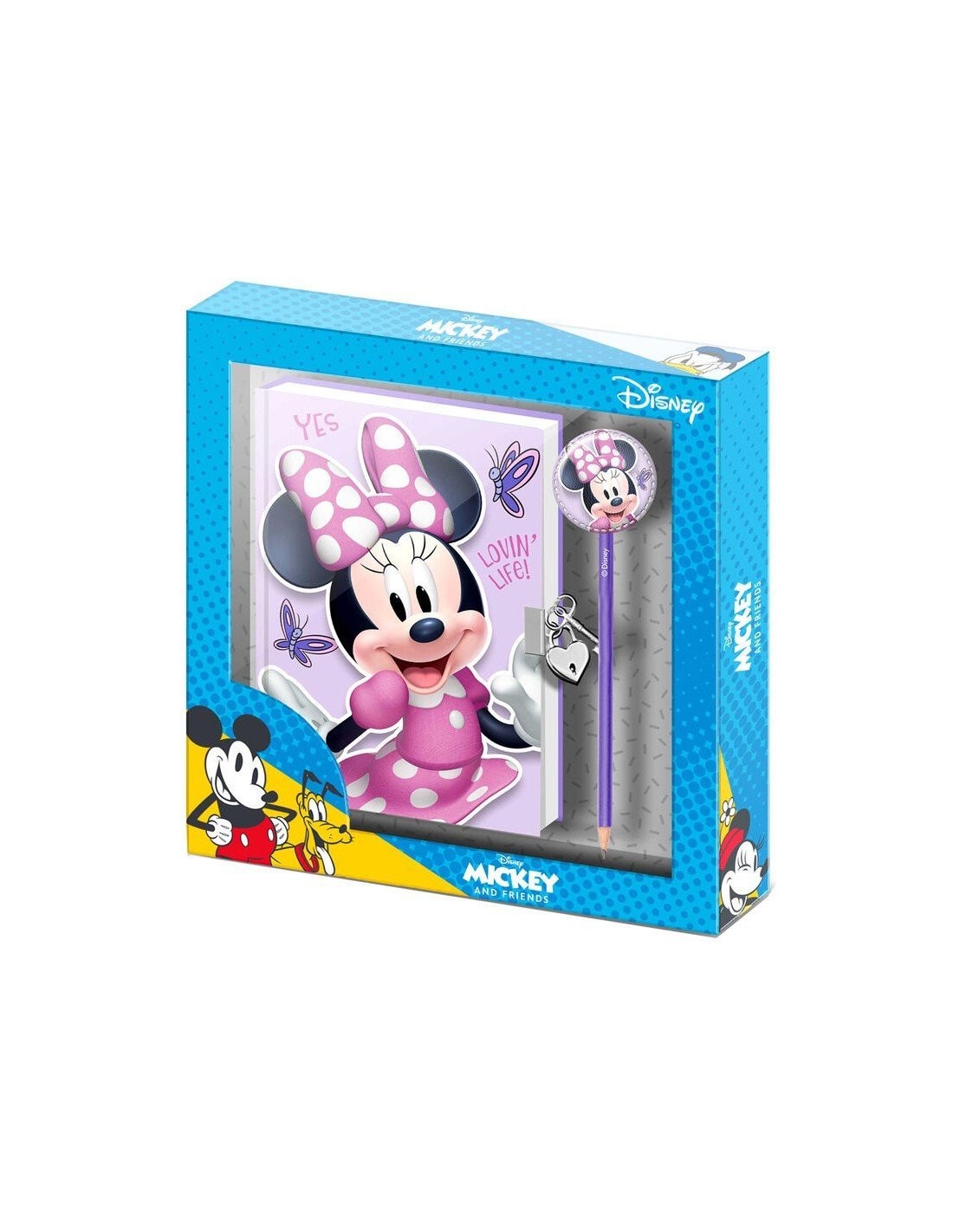 Set diário + caneta Butterflies Minnie Disney Set diário + caneta Butterflies Minnie Disney