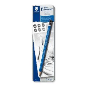 Lápis de Carvão Staedtler Mars Lumograph - 6 Unidades
