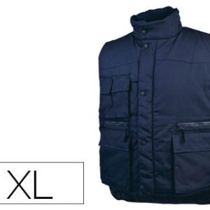 Colete detalplus multibolsos cintura elastica cor azul formato xl