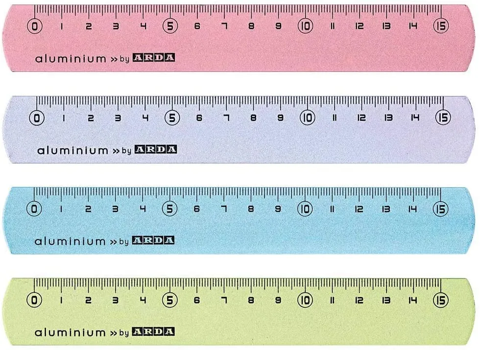 Régua em alumínio 15 cm ARDA (1 unidade aleatória) Régua em alumínio 15 cm ARDA (1 unidade aleatória)
