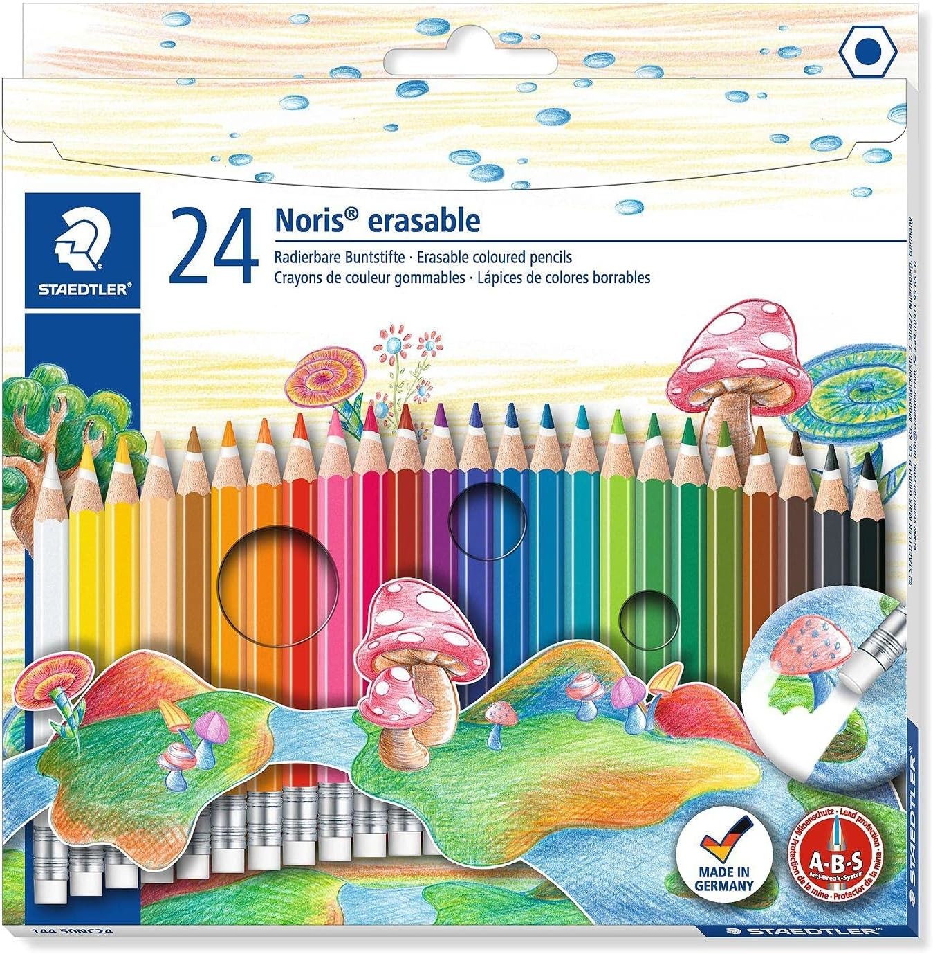 Lápis de cor Noris® apagável c/24 144 50 Staedtler Lápis de cor Noris® apagável c/24 144 50 Staedtler