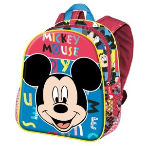 ﻿Mickey Mouse Joyful Mochila 3D Pequena Azul