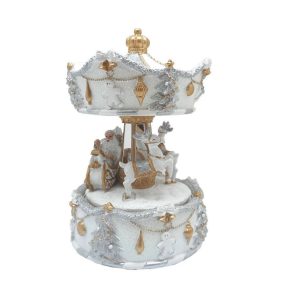 Carrossel de Natal Branco