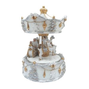 Carrossel de Natal Branco