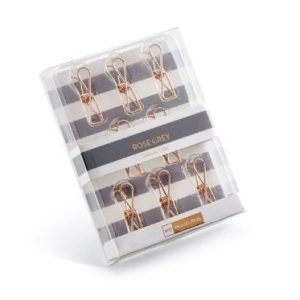 Set 8 pinzas clip de cobre Miquelrius Rose Grey