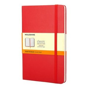 Caderno Clássico Large de Linhas capa Dura Moleskine vermelho