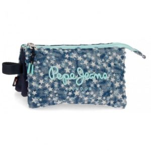 Estojo c/ três compartimentos Pepe  Jeans Denim Star