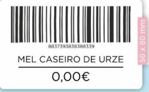 Rolo etiquetas Colibri personalizadas e removíveis 50x80 mm