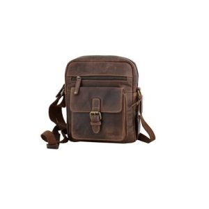 Mala de Cruzar em Pele MP Adventure- Castanho