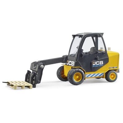 Miniatura Bruder Porta Paletes JBC c/ palete Miniatura Bruder Porta Paletes JBC c/ palete