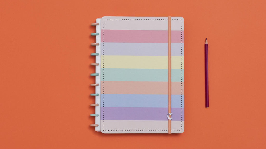 Caderno Inteligente Grande Arco-íris Pastel Caderno Inteligente Grande Arco-íris Pastel