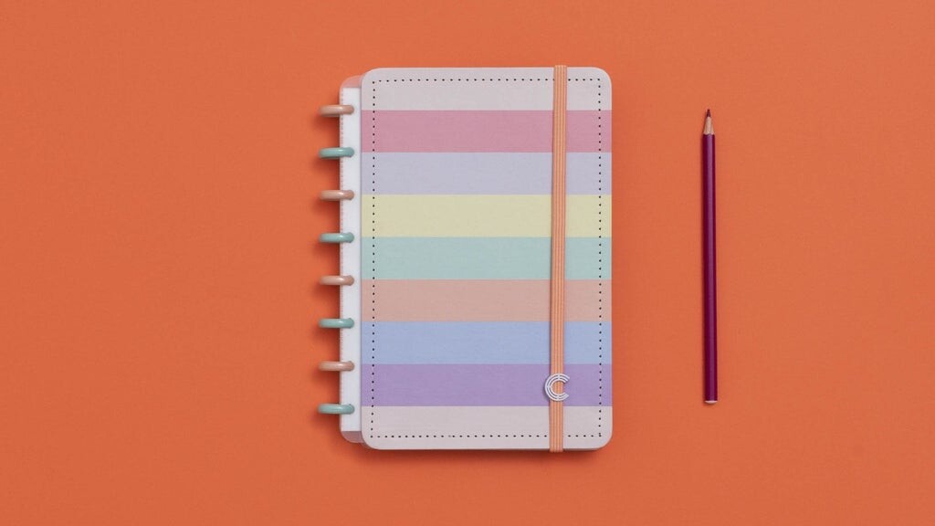 Caderno Inteligente A5 Arco-Íris Pastel Caderno Inteligente A5 Arco-Íris Pastel