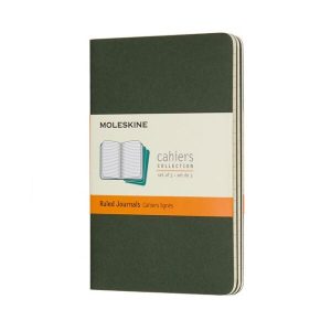 Caderno de bolso pautado Moleskine Verde