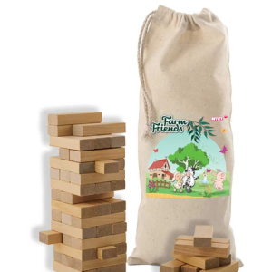 Jogo de blocos de madeira Farm Friends