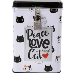 Mealheiro I-Total Cat Metálico C/Cadeado