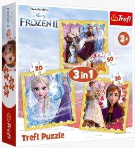 Puzzle 3 em 1 - O poder de Ana e Elsa