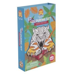 Conjunto de Colorir 3D - Animais Ferozes