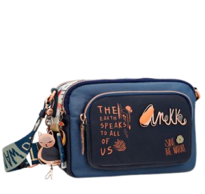 Bolsa tiracolo azul marinho Nature Pachamama