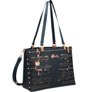 Bolsa tote grande Nature Pachamama azul marinho