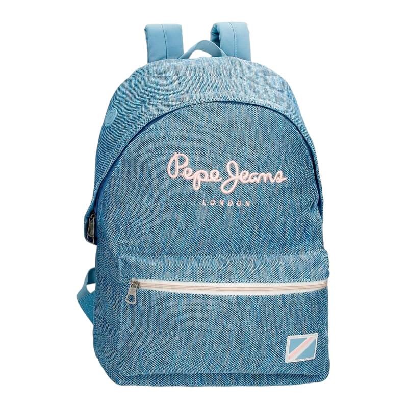 Mochila Escolar 42cm Adap. Pepe Jeans LENA Azul Mochila Escolar 42cm Adap. Pepe Jeans LENA Azul