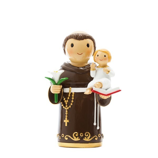 Santo António com Flor: pequeno 8cm Santo António com Flor: pequeno 8cm