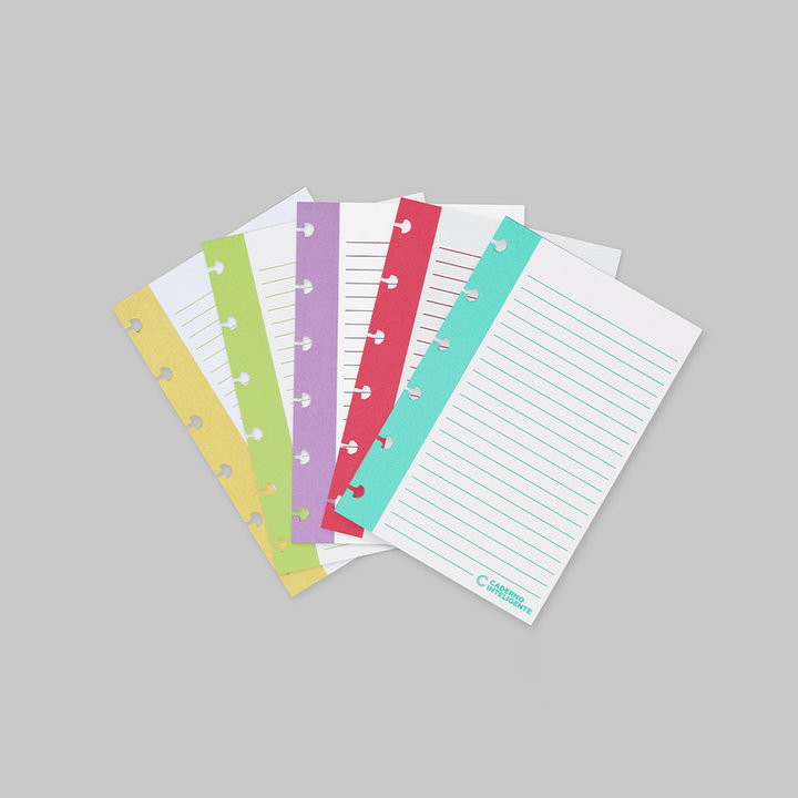 Fichas Pautadas para Caderno Inteligente Vertical 4x6 50 folhas Fichas Pautadas para Caderno Inteligente Vertical 4x6 50 folhas