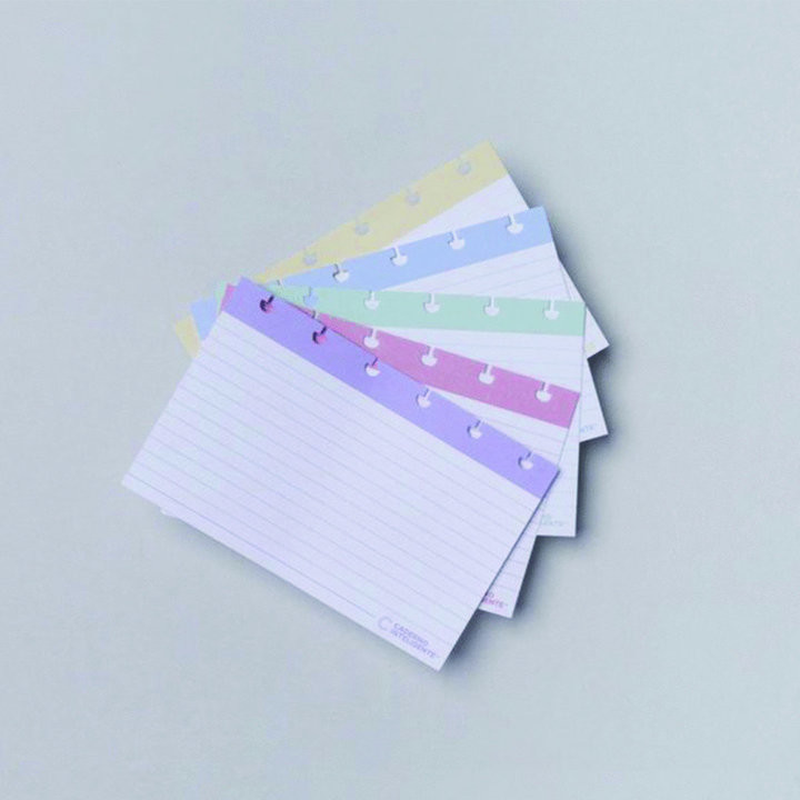 Fichas Pautadas para Caderno Inteligente Vertical 6x4 50 folhas Fichas Pautadas para Caderno Inteligente Vertical 6x4 50 folhas