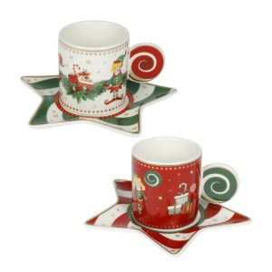 CHÁVENA DE CAFÉ ELFOMAGIA CONJUNTO 2 PÇS NEW BONE CHINA