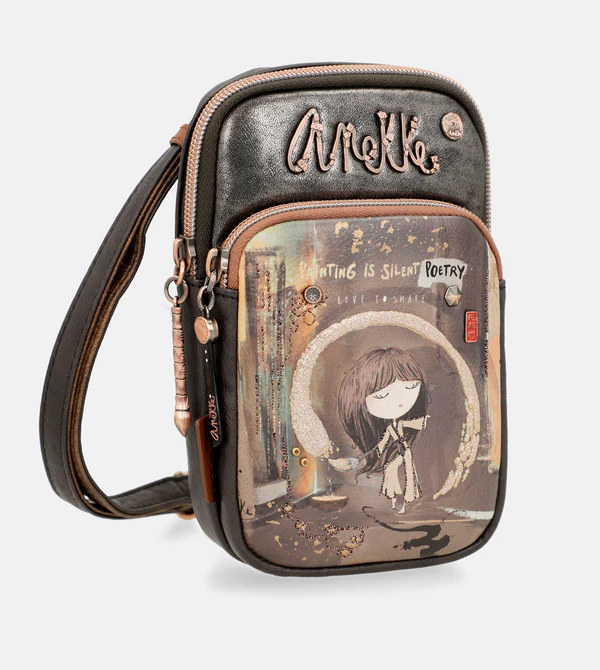 Mini bolsa de ombro com três compartimentos Anekke Shōen Mini bolsa de ombro com três compartimentos Anekke Shōen