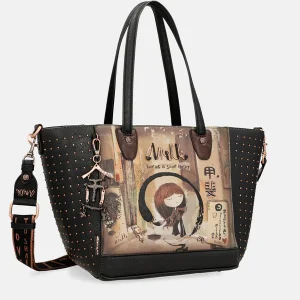 Shopper grande Anekke com interior removível Shōen