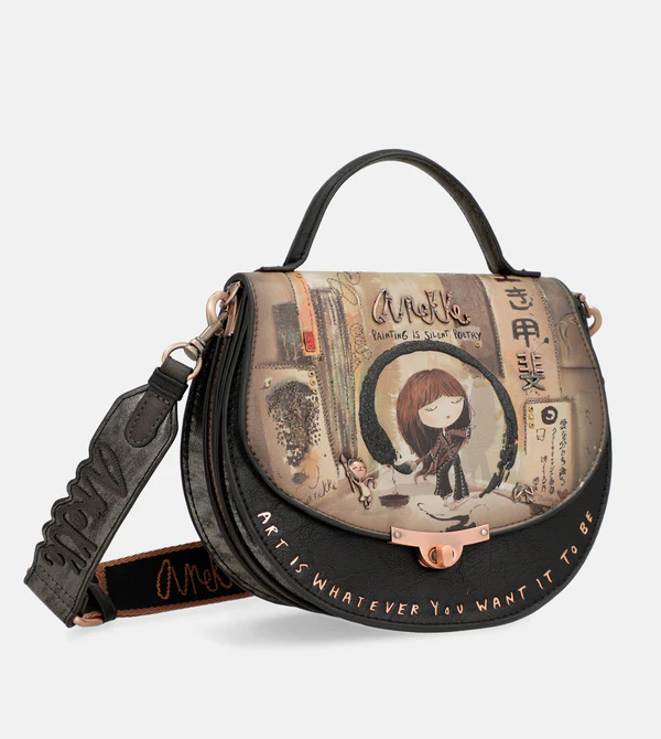 Bolsa Anekke com aba oval Shōen Bolsa Anekke com aba oval Shōen